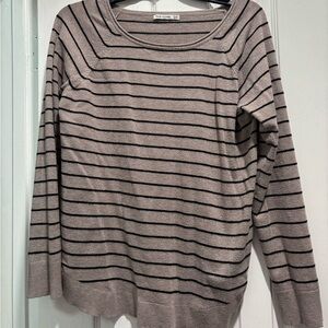 Tan and black striped sweater